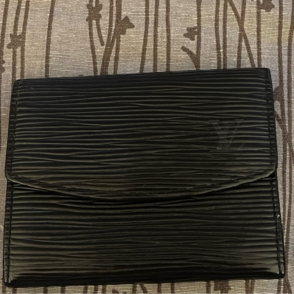 LOUIS VUITTON Epi Leather Coin Purse Card Wallet Black⭐️Always Authentic⭐️